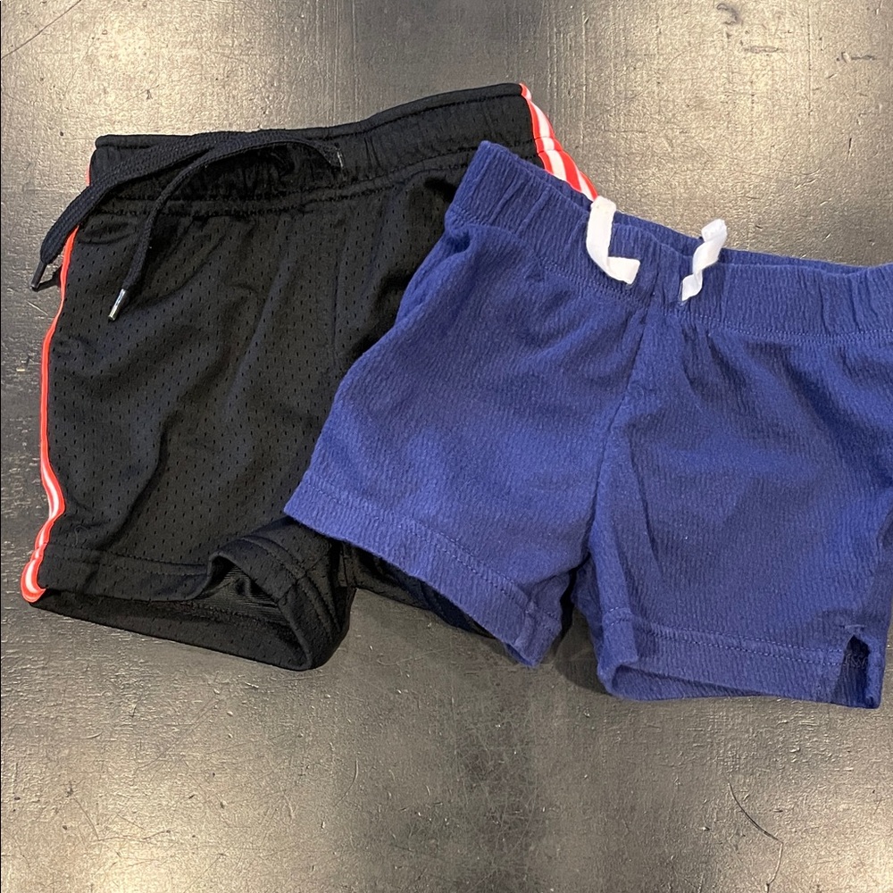 Black and Blue Kids' Shorts Set